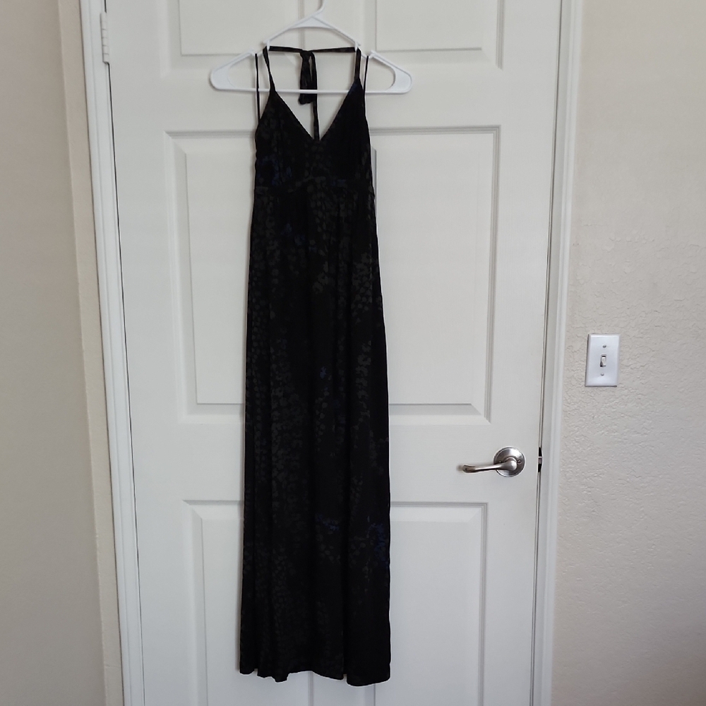 Express Black Halter Maxi Dress for Cocktail